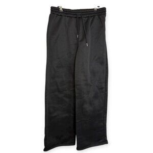 SHEIN‎ Black Wide Leg Sweatpants Drawstring Waist Loungewear Pants Women's L